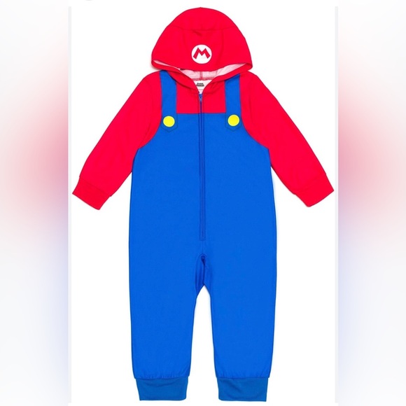 Nintendo Other - Nintendo Super Mario Bros. Zip-Up Pajama Size 2T